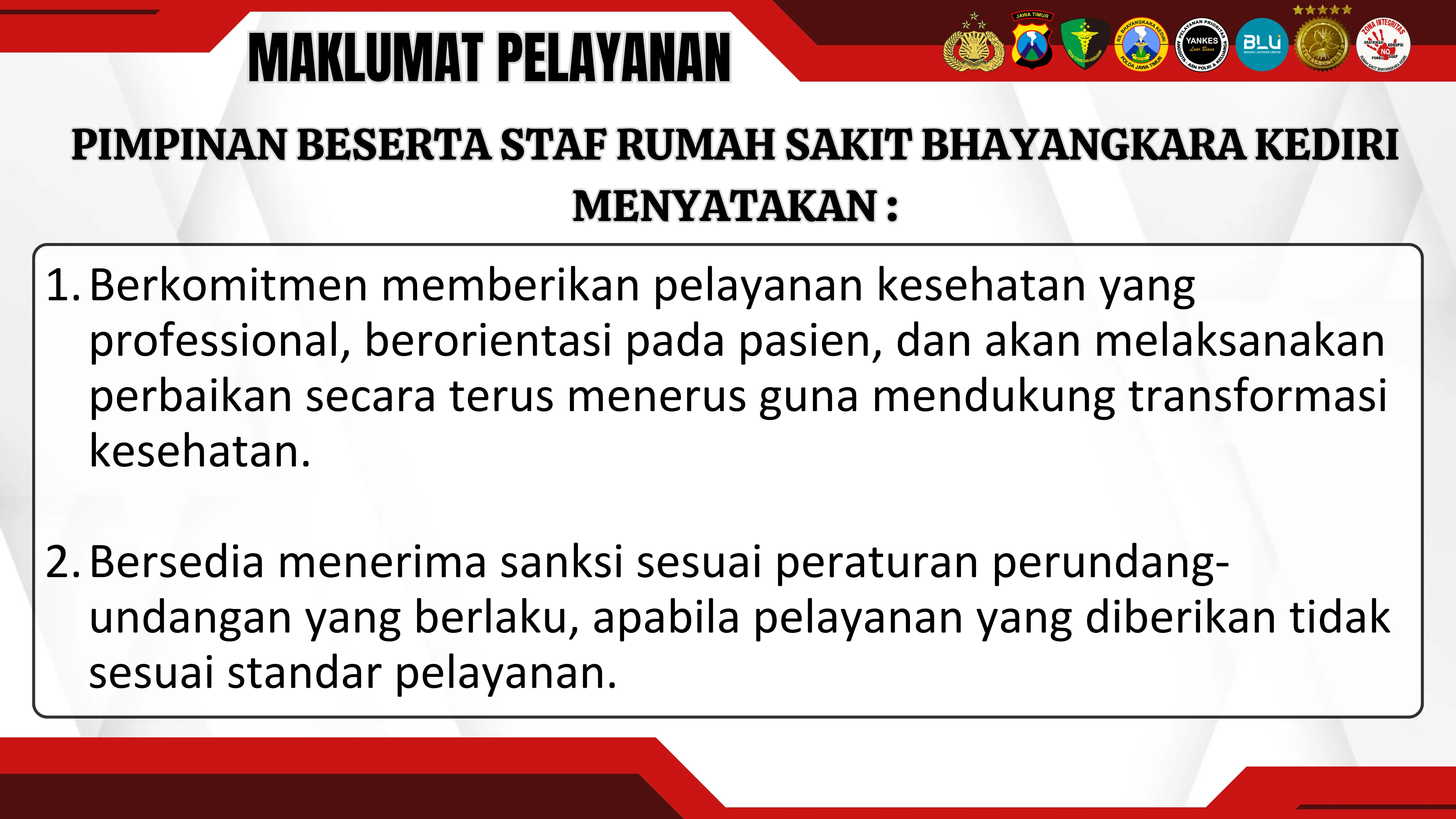 MAKLUMAT PELAYANAN RS BHAYANGKARA KEDIRI